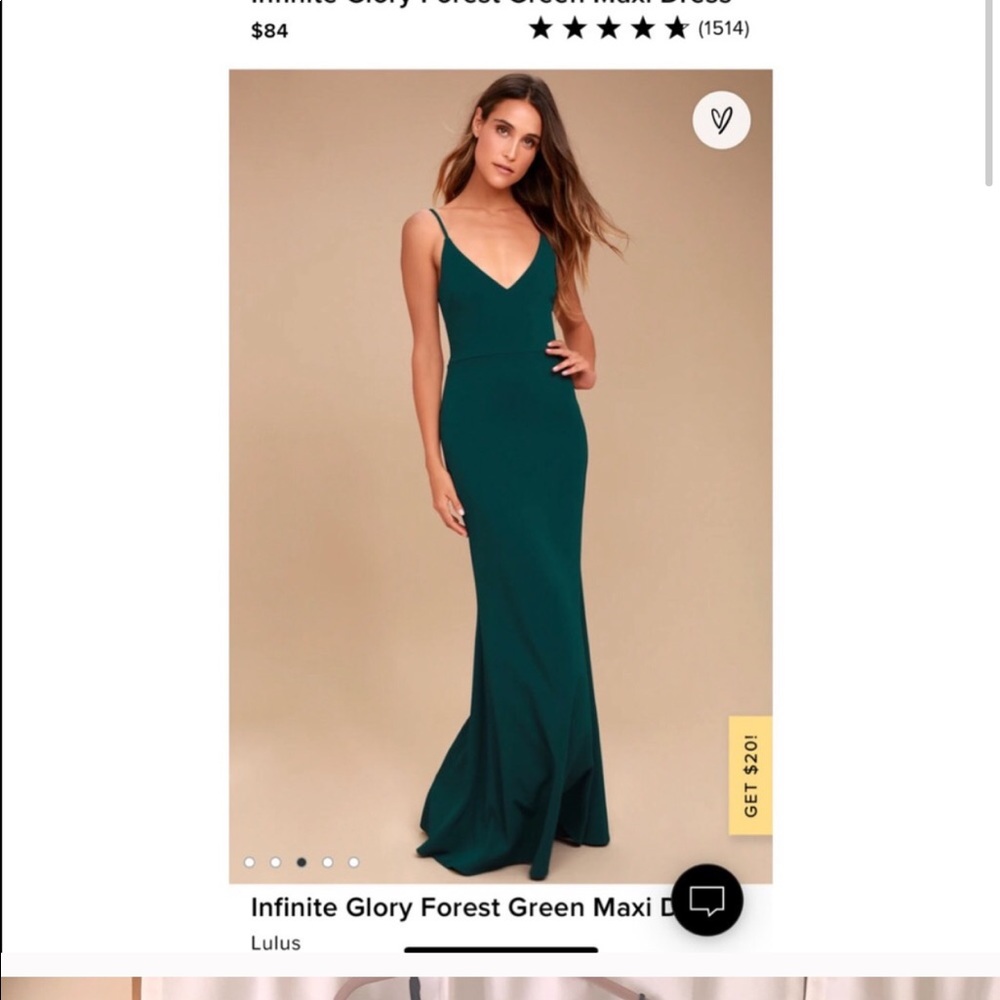 Infinite glory forest green maxi dress